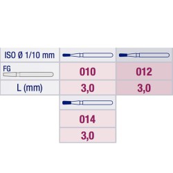 Fresa Diamante Pera 830 Grano Grueso FG 2