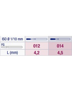 Fresa Diamante Pera Larga 830L Grano Grueso FG 2