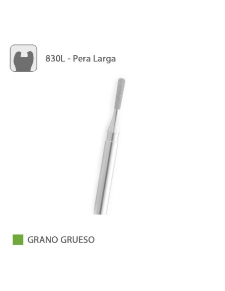 Fresa Diamante Pera Larga 830L Grano Grueso FG