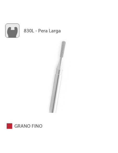 Fresa Diamante Pera Larga 830L Grano Medio FG