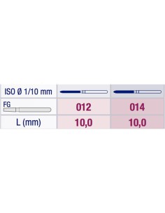 Fresa Diamante Cilindro Torpedo 879 Grano Fino FG 2