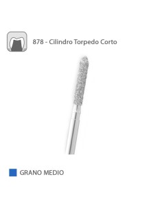 Fresa Diamante Cilindro Torpedo 878 Grano Medio FG