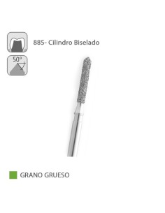 Fresa Diamante Cilindro Biselado 885 Grano Grueso FG