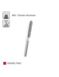 Fresa Diamante Cilindro Biselado 885 Grano Fino FG