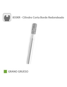 Fresa Diamante Cilindro Corta-Borde Redondeado 835KR Grano Grueso FG