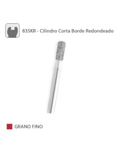 Fresa Diamante Cilindro Corta-Borde Redondeado 835KR Grano Fino FG