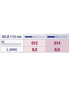 Fresa Diamante Cilindro XL Borde Redondeado 837KR Grano Grueso FG 2