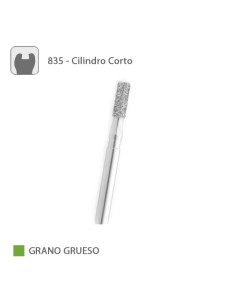 Fresa Diamante Cilindro Corto 835 Grano Grueso FG