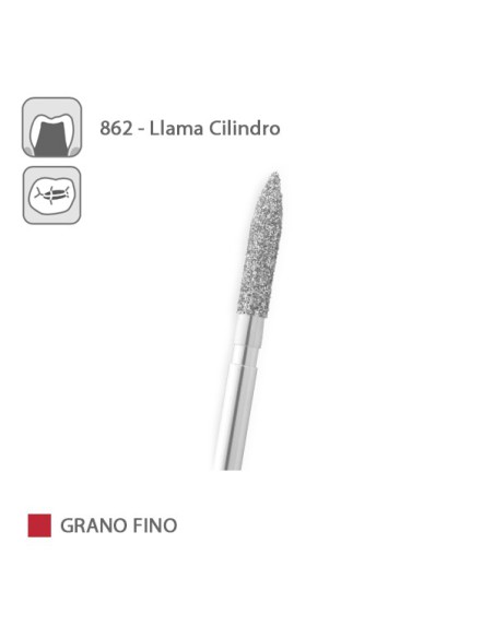 Fresa Diamante Llama 862 Grano Fino FG