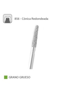 Fresa Diamante Cónica Redondeada 856 Grano Grueso FG
