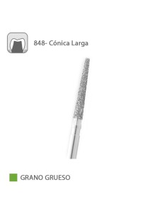 Fresa Diamante Cónica Larga 848 Grano Grueso FG