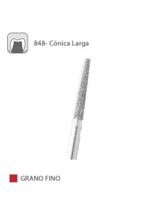 Fresa Diamante Cónica Larga 848 Grano Fino FG