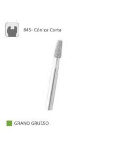 Fresa Diamante Cónica Corta 845 Grano Grueso FG