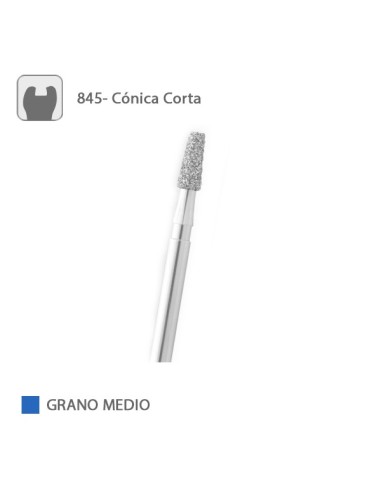 Fresa Diamante Cónica Corta 845 Grano Medio FG
