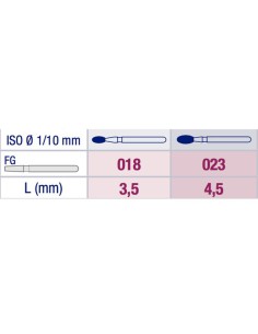 Fresa Diamante Football Redondeada 379 Grano Grueso FG 2