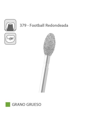 Fresa Diamante Football Redondeada 379 Grano Grueso FG