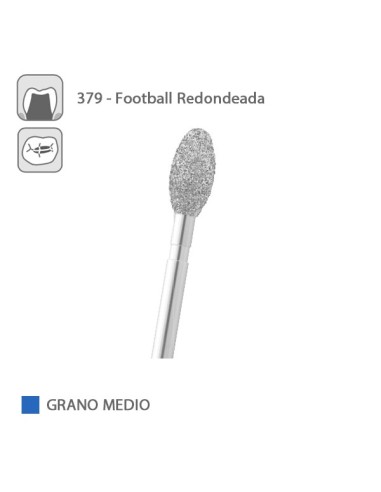 Fresa Diamante Football Redondeada 379 Grano Medio FG