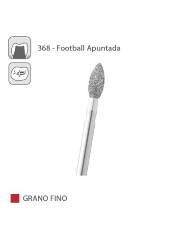 Fresa Diamante Football Apuntada 368 Grano Fino FG
