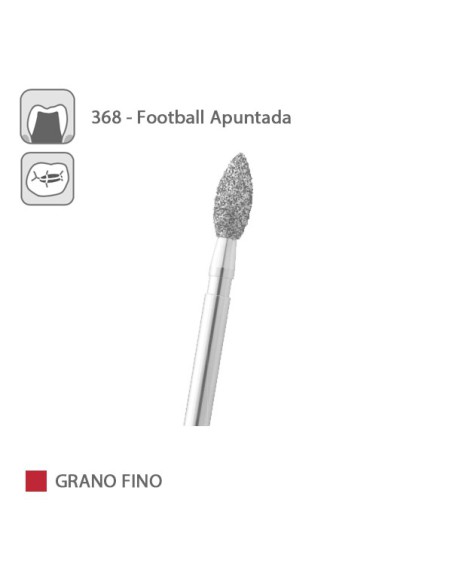 Fresa Diamante Football Apuntada 368 Grano Fino FG
