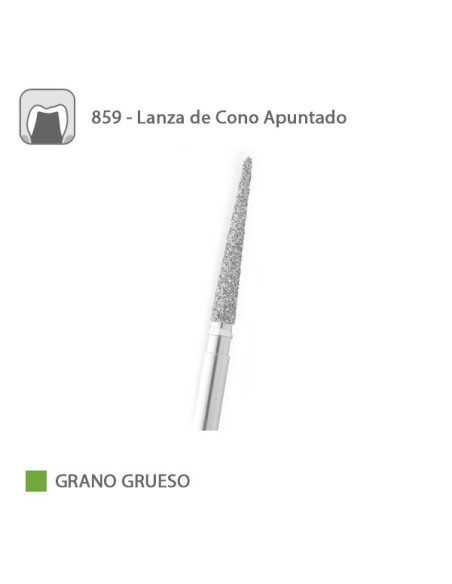 Fresa Diamante Lanza de Cono Apuntado 859 Grano Grueso FG