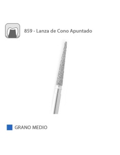 Fresa Diamante Lanza de Cono Apuntado 859 Grano Medio FG