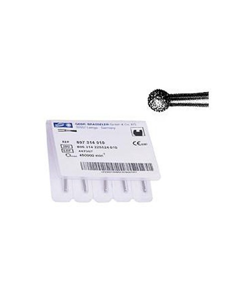 Fresa Diamante Bola Cuello Alargado FG 5u