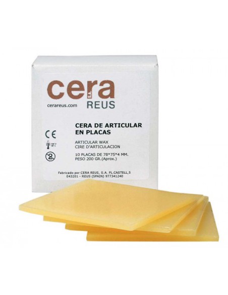 Cera Articular Amarilla 4 mm 200g Caja 10 Placas Reus