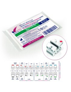 Brackets Blues Cerámicos con Slot Metálico Roth .022 5u de Medicaline