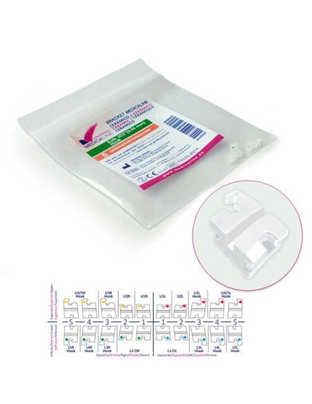 Bracket ML Cerámico MBT .022 Reposición 5u Medicaline