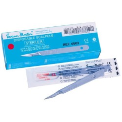 Bisturí Estéril Desechable con Mango 10u