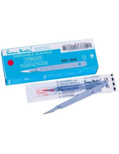 Bisturí Estéril Desechable con Mango 10u