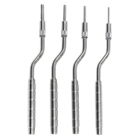 Set de 4 Osteotomos Cóncavos Angulados Punta Recta