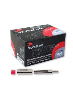 Pins Dobles con Camisa Metálica 16mm. 1000u.