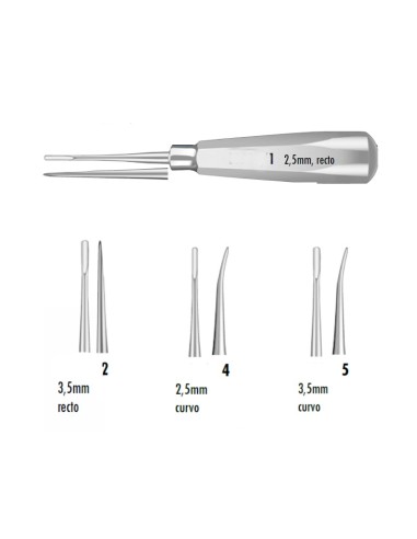 Set 4 Elevadores de Raíces LiquidSteel Rectos + Curvos