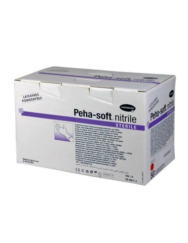 Peha Soft Guantes de Nitrilo Estériles Sin Polvo 50 Uds.
