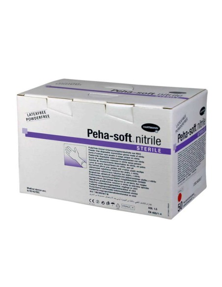 Peha Soft Guantes de Nitrilo Estériles Sin Polvo 50 Uds.