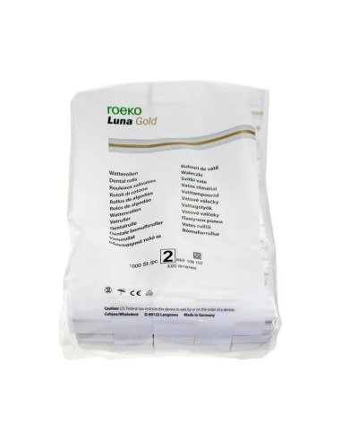 Luna Gold nº 2 Rollos Dentales Algodón 1000 uds.