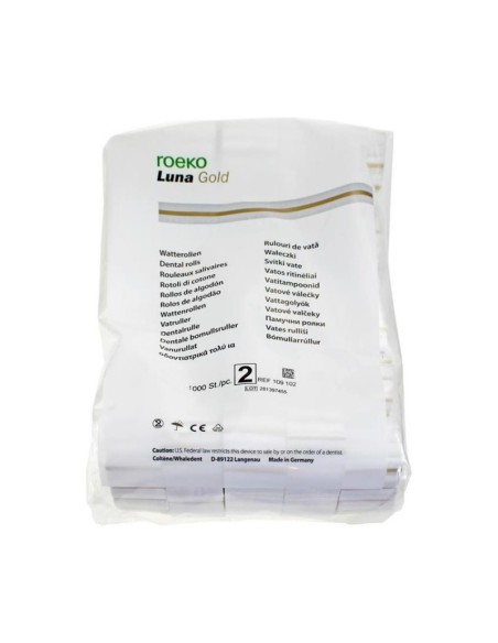 Luna Gold nº 2 Rollos Dentales Algodón 1000 uds.